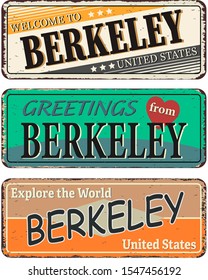 Berkeley , California, road sign vector illustration, USA city