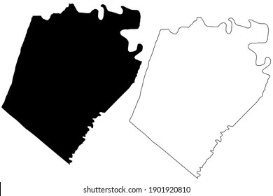 Berkeley County, State of West Virginia (U.S. county, United States of America, USA, U.S., US) map vector illustration, scribble sketch Berkeley map