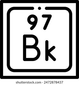 icono de berkelio. Diseño De Estilo Lineal Delgado Aislado Sobre Fondo Blanco