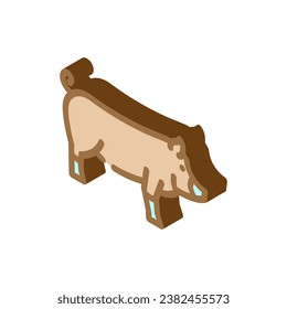 berkshire pig breed isometric icon vector. berkshire pig breed sign. isolated symbol illustration