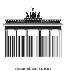 Berlin in Bar Code Style