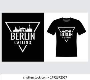 Diseño de camisetas vectoriales de llamadas de Berlín