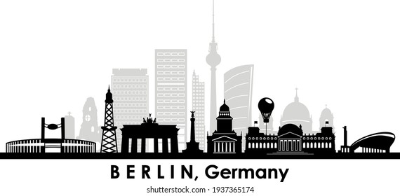 BERLIN capital Germany City Skyline Vector
