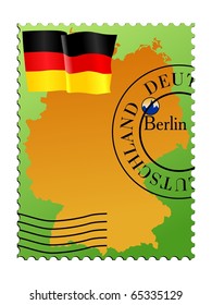 Berlin - capital of Germany. Vector stamp