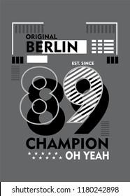 berlin champion,t-shirt design