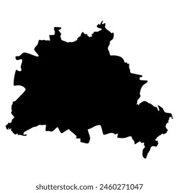 Berlin Stadtplan Silhouette. Vektorgrafik Bild