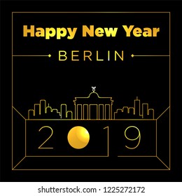 Berlin City New Year Card Design Template