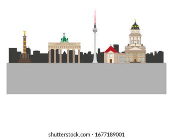 berlin city skyline in germany
