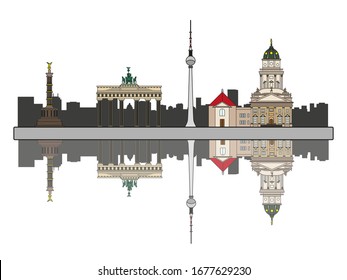 berlin city skyline in germany