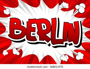 Berlin - Comic book style word