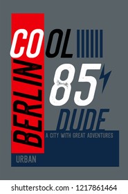 berlin cool dude,t-shirt design