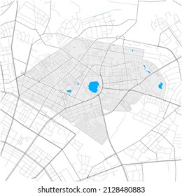 Weißensee, Berlin, DEUTSCHLAND, high detail vector map with city boundaries and editable paths. White outlines for main roads. Many smaller paths. Blue shapes and lines for water.