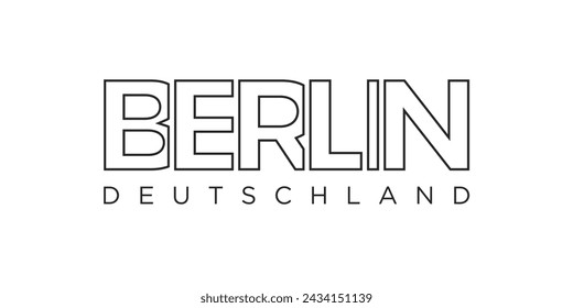 Berlin Deutschland, modern and creative vector illustration design featuring the city of Germany for travel banners, posters, web, and postcards.