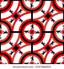 berlin flag pattern. line background. vector illustration