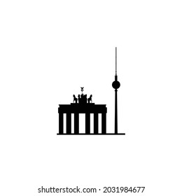 ilustración de diseño de berlín gate totalmente editable 
