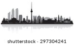 Berlin Germany city skyline vector silhouette illustration