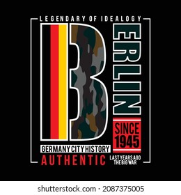 berlin germany design typography vector illustration for t shirt