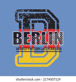 berlin germany design typography vector illustration for print