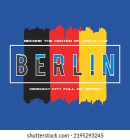 berlin germany design typography vector illustration for print