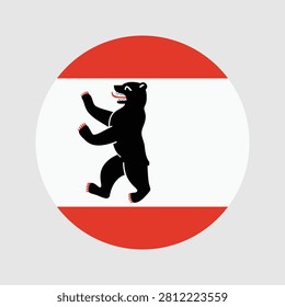 Berlin Germany Flag Circle Icon Vector Illustration