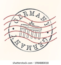 Berlin, Germany Stamp Postal. Silhouette Seal. Passport Round Design. Vector Icon. Design Retro Travel. National Symbol.