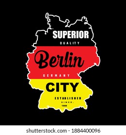Berlin Germany typography design t-shirt print vector illustration 
