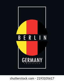 Berlin Germany typography design t-shirt print vector illustration
