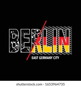 berlin germany typography, vector illustration 