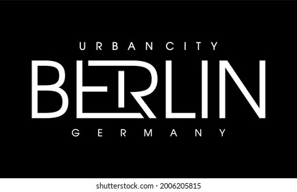 berlin germany urban city t shirt design graphic vector 