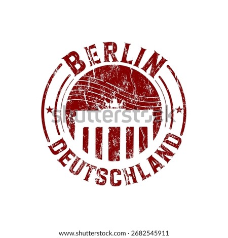 Berlin, germany vintage postmark grunge rubber stamp