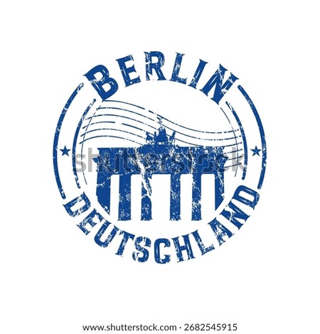 Berlin, germany vintage postmark grunge rubber stamp