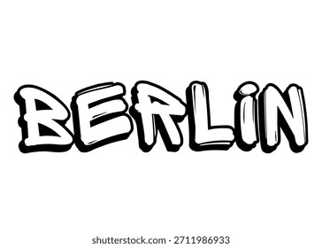 Berlin graffiti word Vector fuente
Palabra de fuente del Vector en un fondo blanco