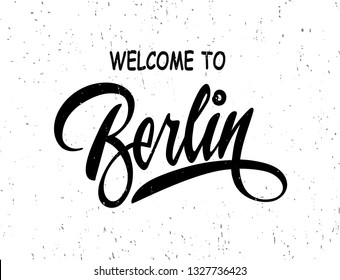 Berlin Hand Written Lettering City Name Stock Vector (Royalty Free ...