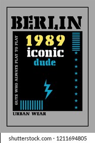 berlin iconic dude,t-shirt design