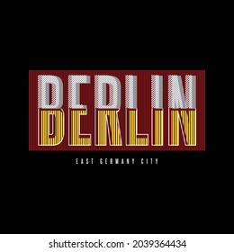 BERLIN, illustration typography. perfect for t shirt design