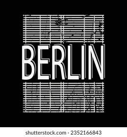 Berlin illustration typography. perfect for t shirt design