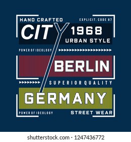 berlin images typography design tee for t shirt,vector illustration