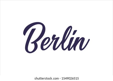 Berlin lettering on white background