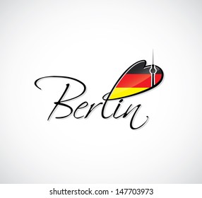 Berlin lettering - vector illustration