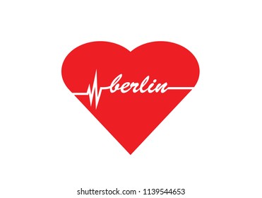 Berlin love red heart shape city symbol Germany