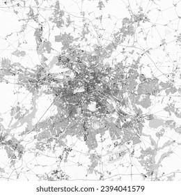 Mapa de Berlín. Mapa luminoso detallado de Berlín (Alemania). Las características naturales (lagos, ríos), los distintos tipos de carreteras y edificios se agrupan por separado.
