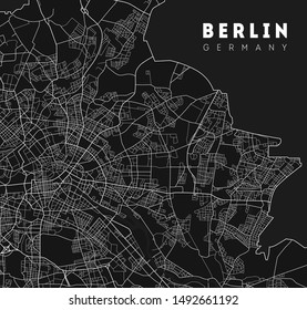 Berlin map. Detailed poster city map Berlin. Germany