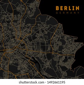 Berlin Map Detailed Poster City Map Stock Vector (Royalty Free ...