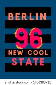 berlin new cool state,t-shirt design fashion vector