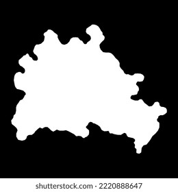 Mapa de la región de Berlín. Ilustración vectorial.