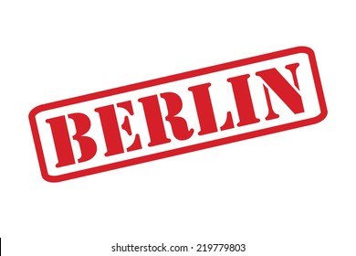 BERLIN Rubber Stamp vector over a white background.
