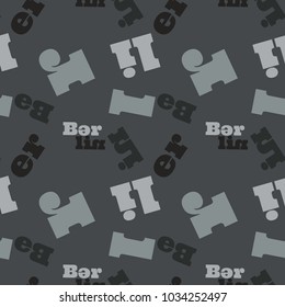 Berlin seamless pattern. Autentic artistic design for background.