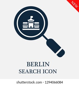 Berlin search icon. Editable Berlin search icon for web or mobile.