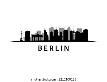 Berlin Skyline, Landscape Of Capital Of Germany, German City Scape, Urban Industrial Vector Graphic 