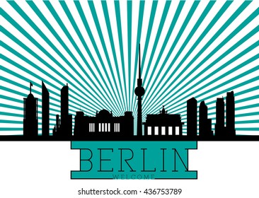 Berlin skyline silhouette